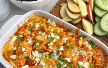 Healthy Buffalo Chicken Dip (Slow Cooker + Oven Recipes)