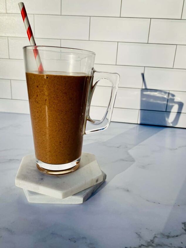 healthy snickers smoothie vegan dairy free happy honey kitchen, Healthy Snickers Smoothie