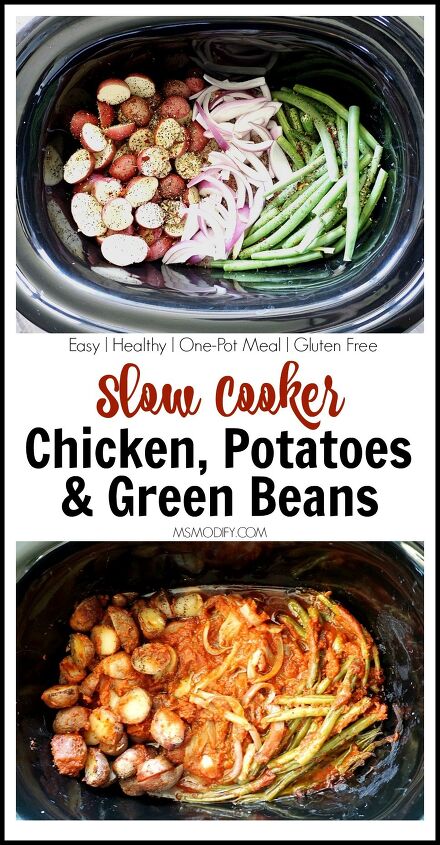 slow cooker chicken potatoes green beans