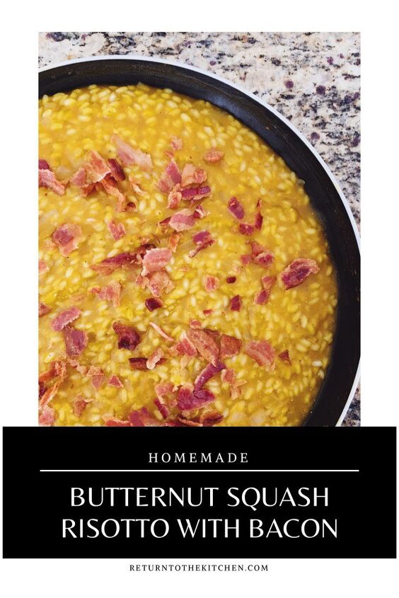 butternut squash risotto with bacon