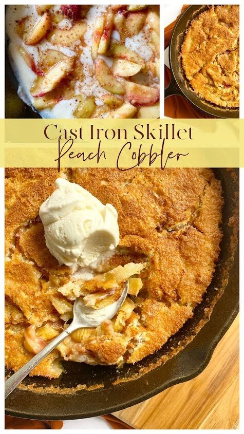 cast iron skillet peach cobbler