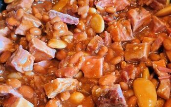 Smoked Brisket Baked Beans Recipe In A Dutch Oven!