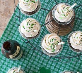 Chocolate Stout Cupcakes With Whiskey Ganache and Irish Cream Frosting