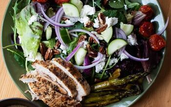 Mediterranean Salad With Pan-Grilled Chicken