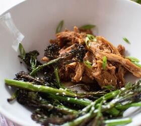 slow cooker teriyaki chicken with roasted broccolini