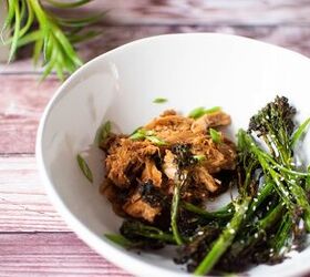 slow cooker teriyaki chicken with roasted broccolini