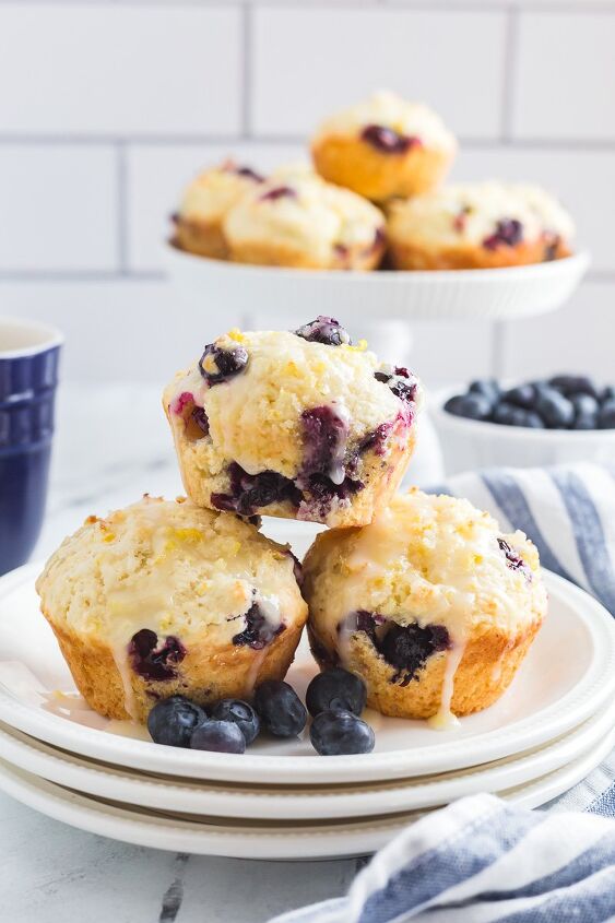 lemon blueberry muffins with glaze