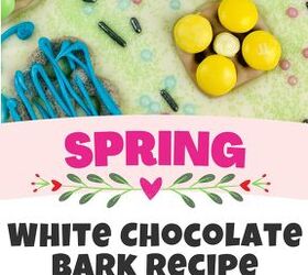 Spring White Chocolate Bark Recipe With Pretzel Flowers & Butterflies