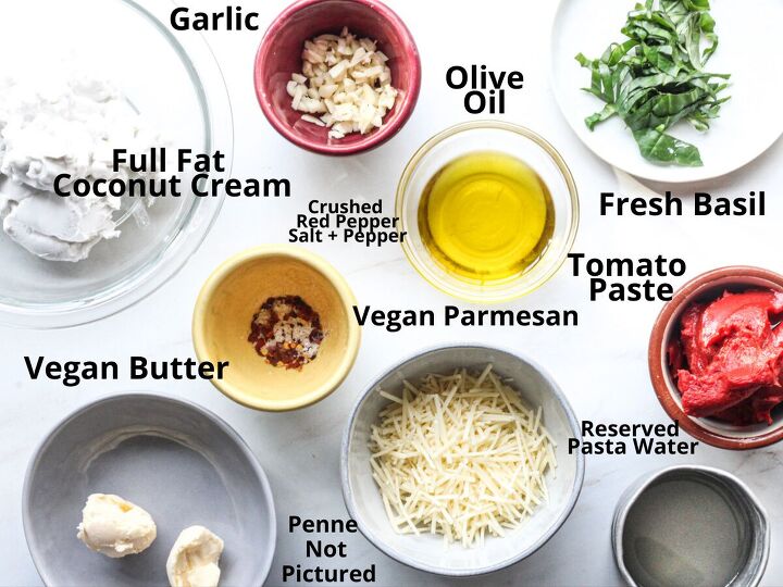 creamy vegan gigi hadid pasta, Ingredients for Vegan Gigi Hadid Pasta