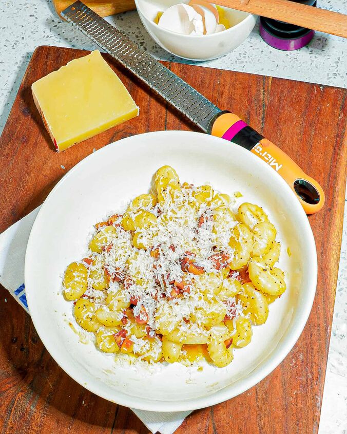 easy gnocchi carbonara recipe with pancetta