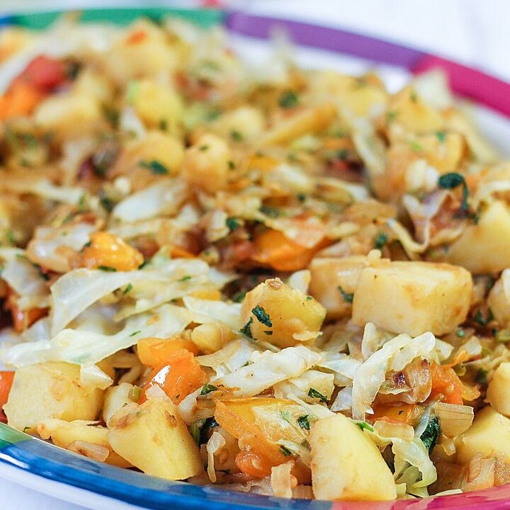 bolivian vegan cabbage and potato recipe how to make repollo guisa