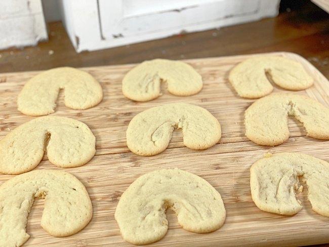 easy halfway homemade rainbow shaped cookies