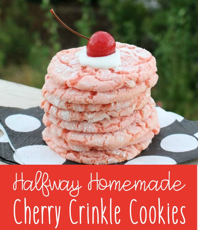 halfway homemade crinkle cookies from a box mix
