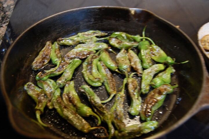 padrn or shishito peppers good as an appetizer or side dish