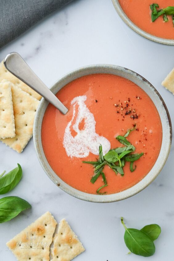 easy vitamix tomato basil soup ready in 10 minutes