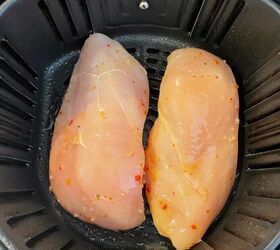gluten free air fryer chicken, Spray air fryer basket with non stick spray and add chicken breasts to basket