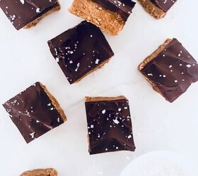 No-Bake Salted Peanut Butter Chocolate Protein Squares
