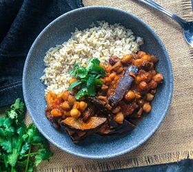 Aubergine and Chickpea Moroccan Style Stew