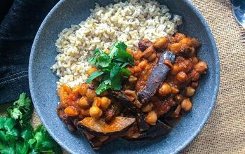 Aubergine and Chickpea Moroccan Style Stew