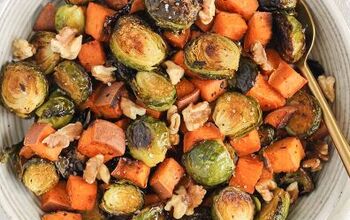 ROASTED BRUSSELS SPROUTS AND SWEET POTATOES