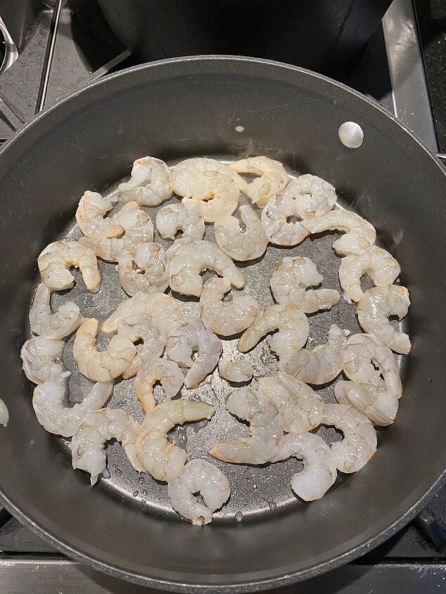 easy shrimp alfredo with angel hair pasta