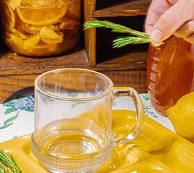 easy rosemary herbal tea with fermented honey