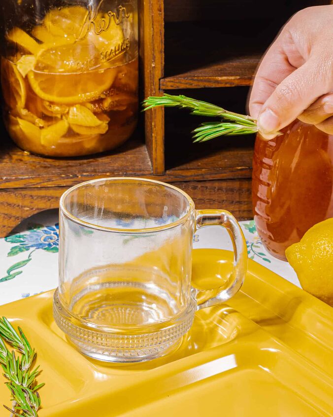 easy rosemary herbal tea with fermented honey