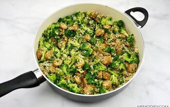 One Skillet Sausage Broccoli & Cauliflower Rice