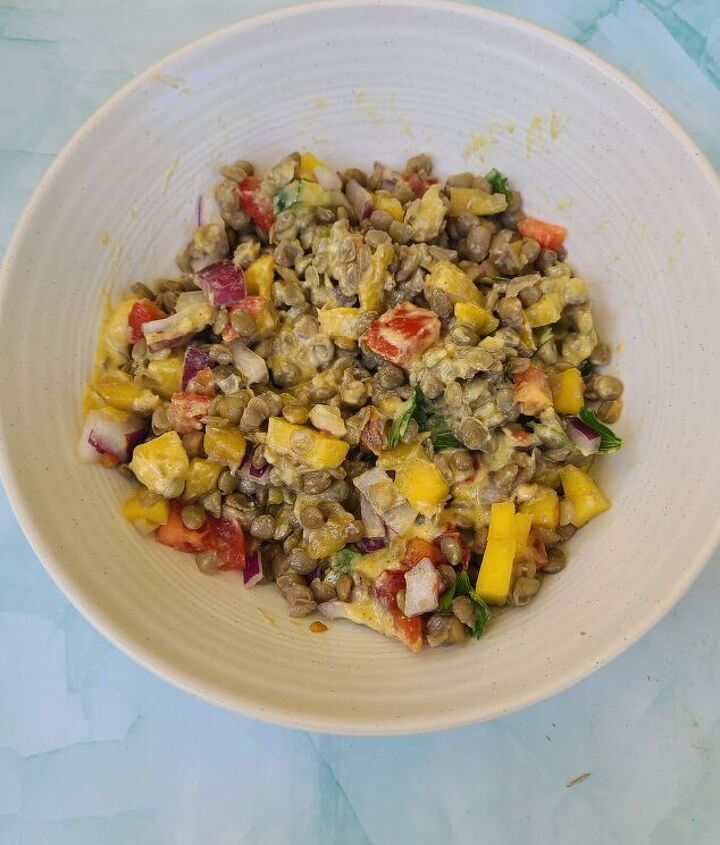 Mango and Lentil Salad With Creamy Curry Dressing Recipe | Foodtalk Mango and Lentil Salad With Creamy Curry Dressing Recipe | Foodtalk