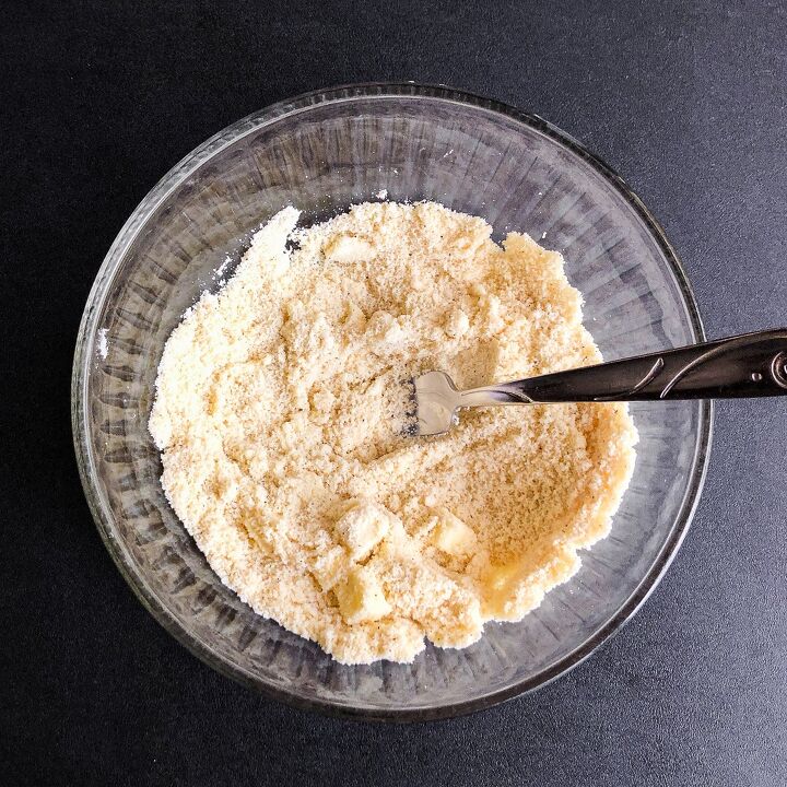 almond flour biscuits, Add diced butter