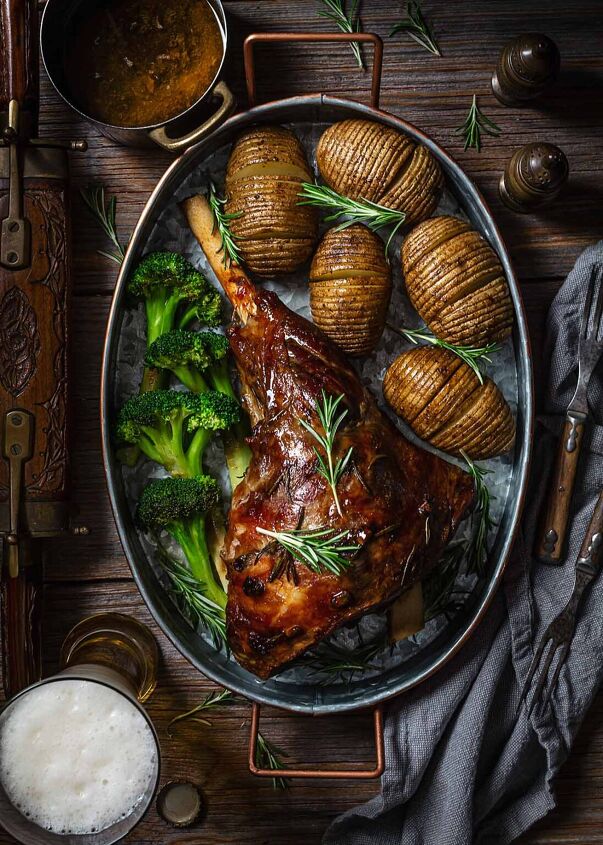 simple slow roasted leg of lamb with beer