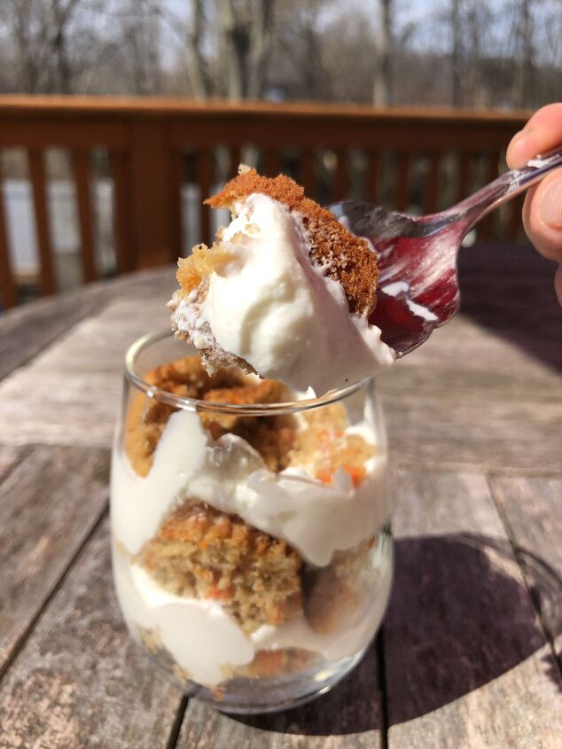 easy weight watcher carrot cake muffin recipe, Carrot Cake Muffin Breakfast Parfait can you say Delish
