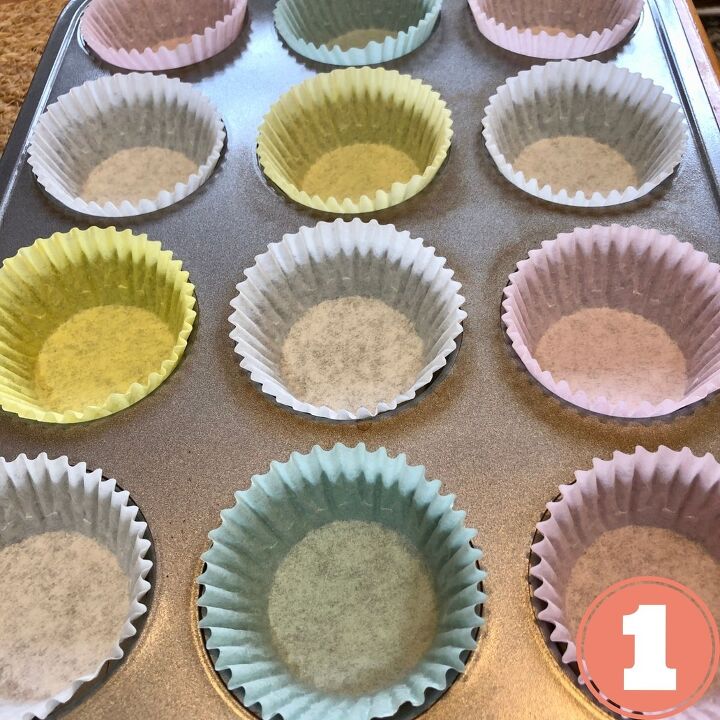 easy weight watcher carrot cake muffin recipe, Festive colored muffins liners ready to go