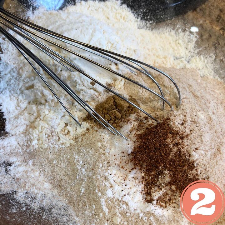 easy weight watcher carrot cake muffin recipe, Whisking your dry ingredients