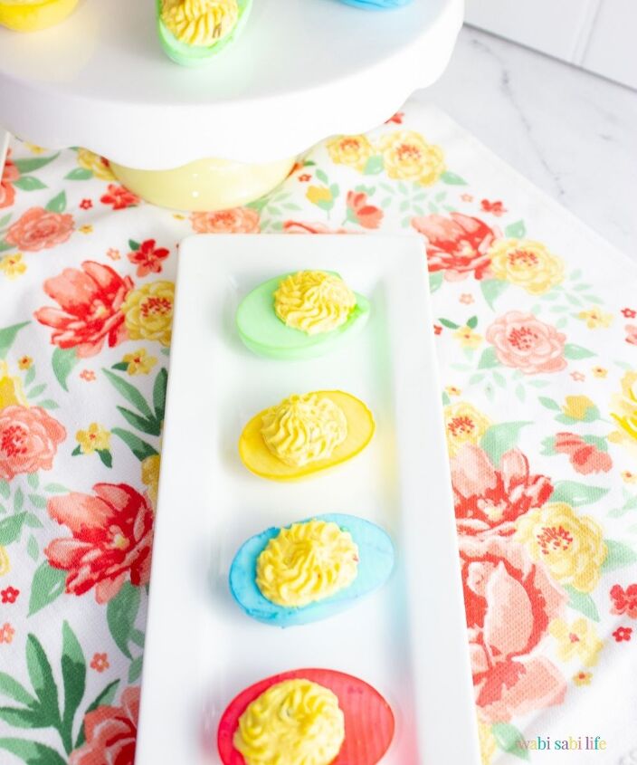 easter colored deviled eggs