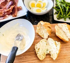 asparagus bacon and egg croissants