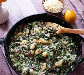 Mushroom and Spinach Gnocchi With Parmesan