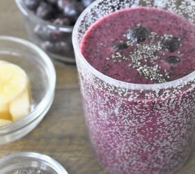Banana Blueberry Smoothie With Coconut Water
