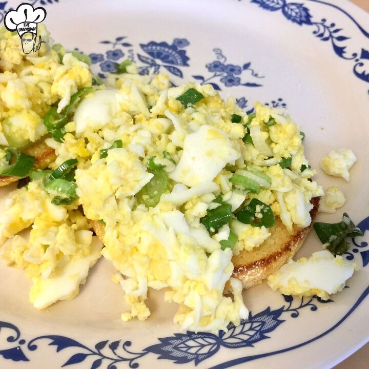 double cooked spring onions and eggs