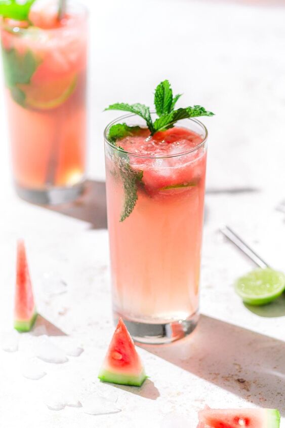 easy watermelon mojito mocktail or cocktail