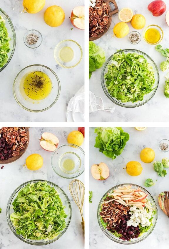 shredded brussels sprouts salad, This easy salad has just a few steps