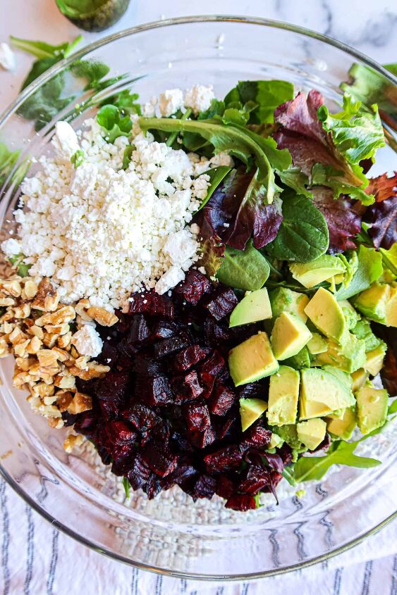 Roasted Beet Goat Cheese Salad With Avocado