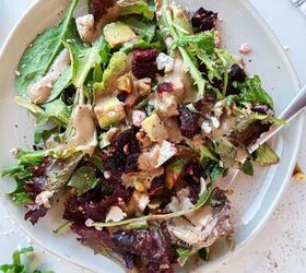 Roasted Beet & Goat Cheese Salad With Avocado