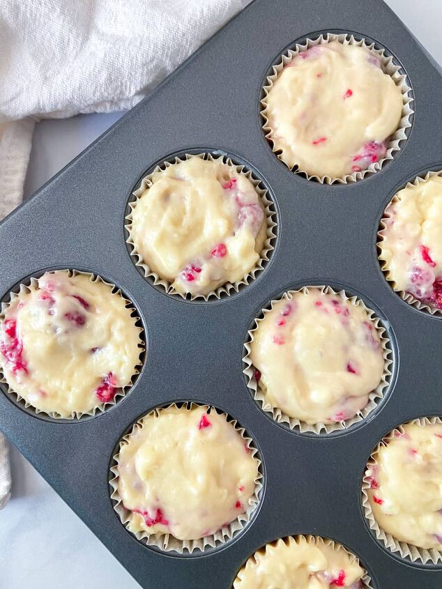 the best white chocolate raspberry muffins