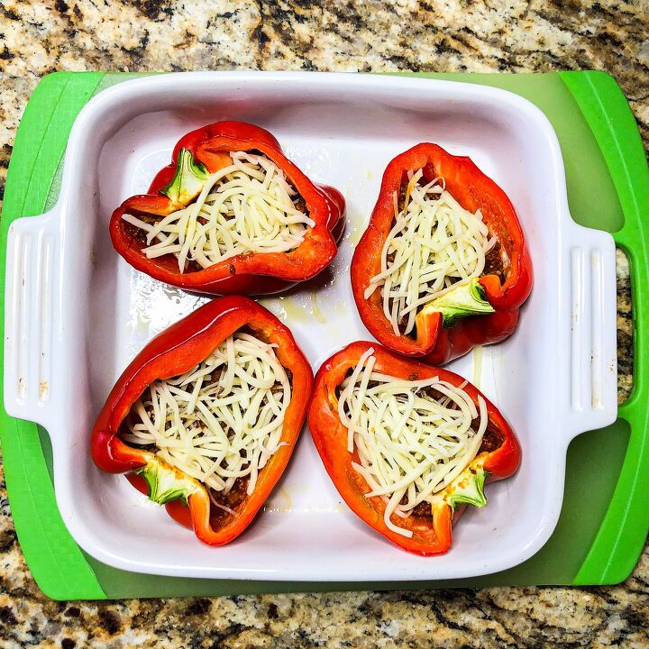 ultimate pizza stuffed peppers, and mozzarella cheese