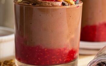 Healthy Chocolate Mousse With Raspberry Jam
