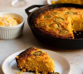 cheesy gluten free cornbread skillet, Topped with jalape os this cornbread is the perfect balance of sweet with just a hint of spice