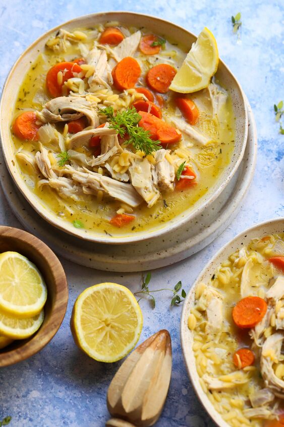 gluten free lemon orzo soup, In just 45 minutes this one pot soup is ready to be enjoyed