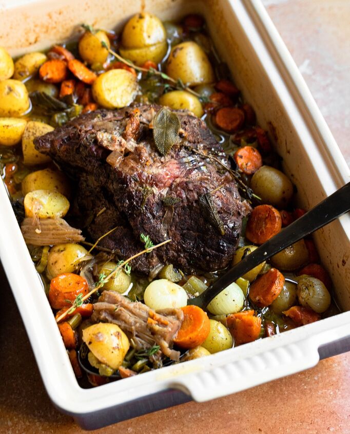 slow cooker holiday brisket, This dish is the perfect holiday recipes to serve up that will not only impress guests but also make clean up a breeze