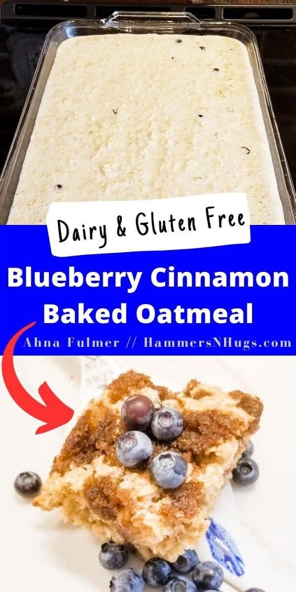 baked oatmeal with blueberries